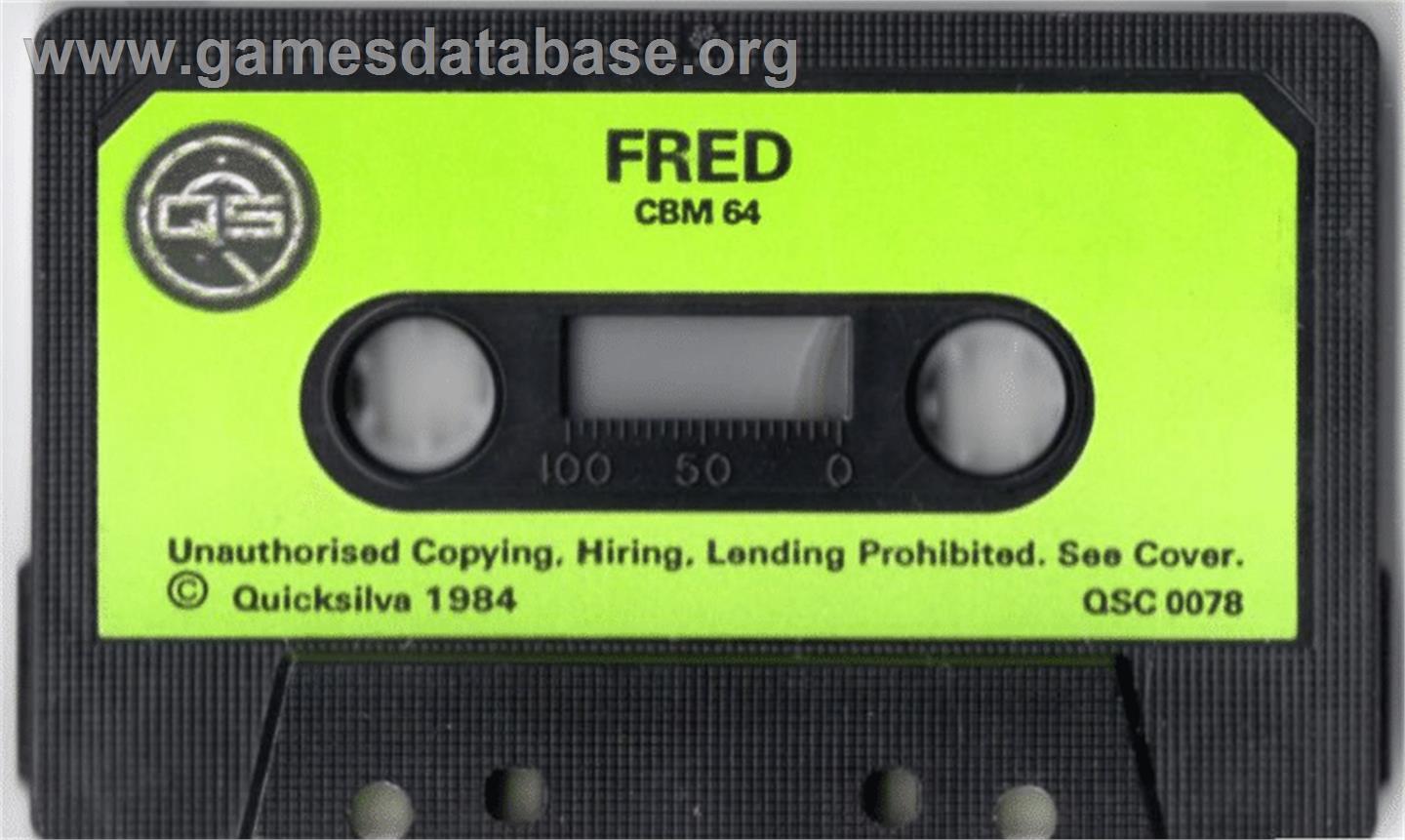 Fred - Commodore 64 - Artwork - Cartridge