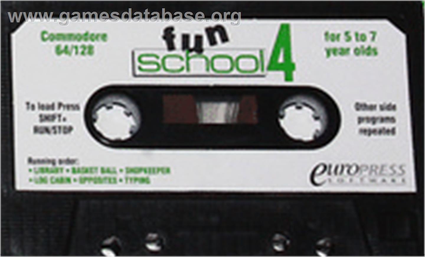 Fun School 4: for 5 to 7 Year Olds - Commodore 64 - Artwork - Cartridge