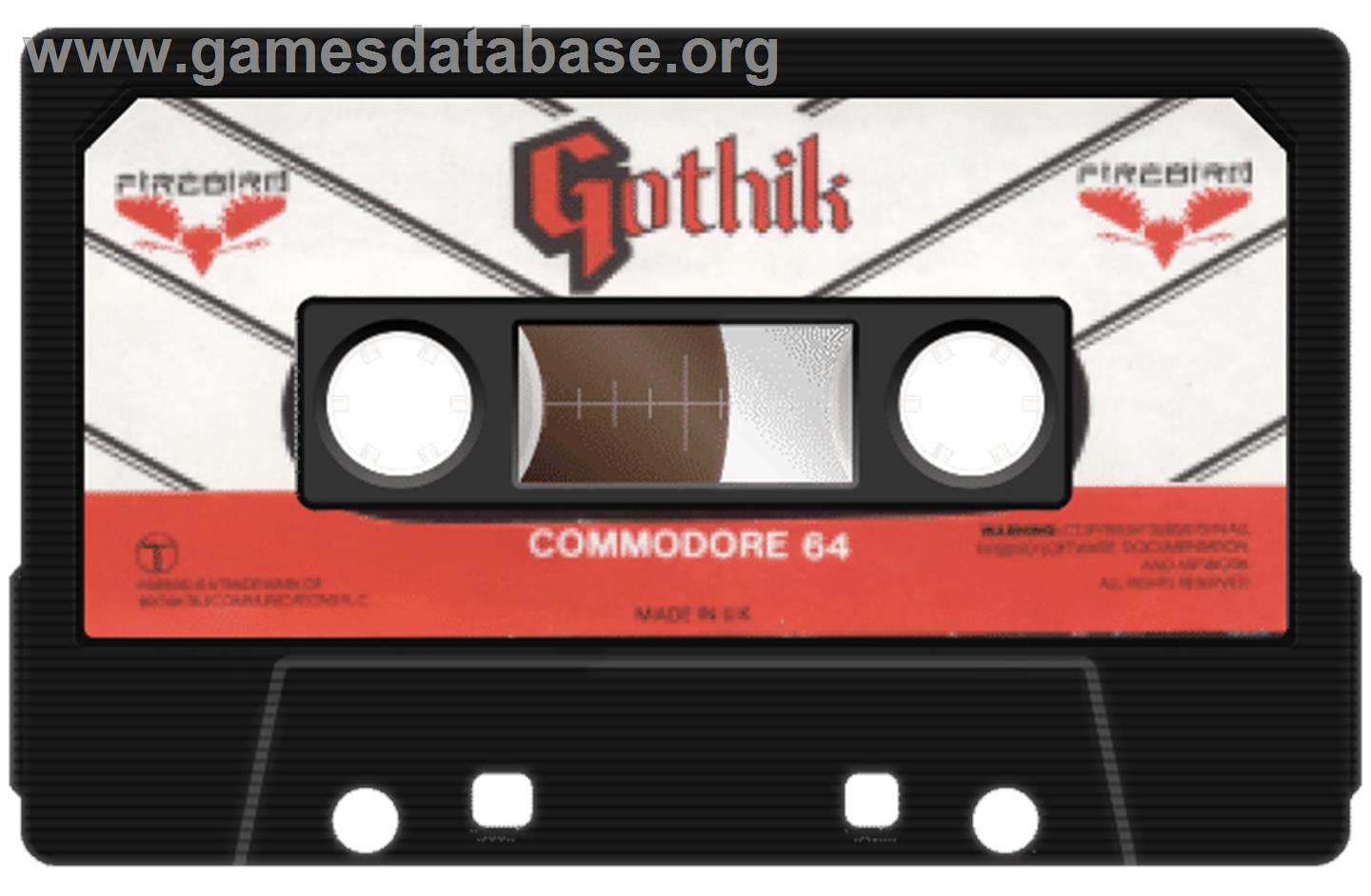 Gothik - Commodore 64 - Artwork - Cartridge