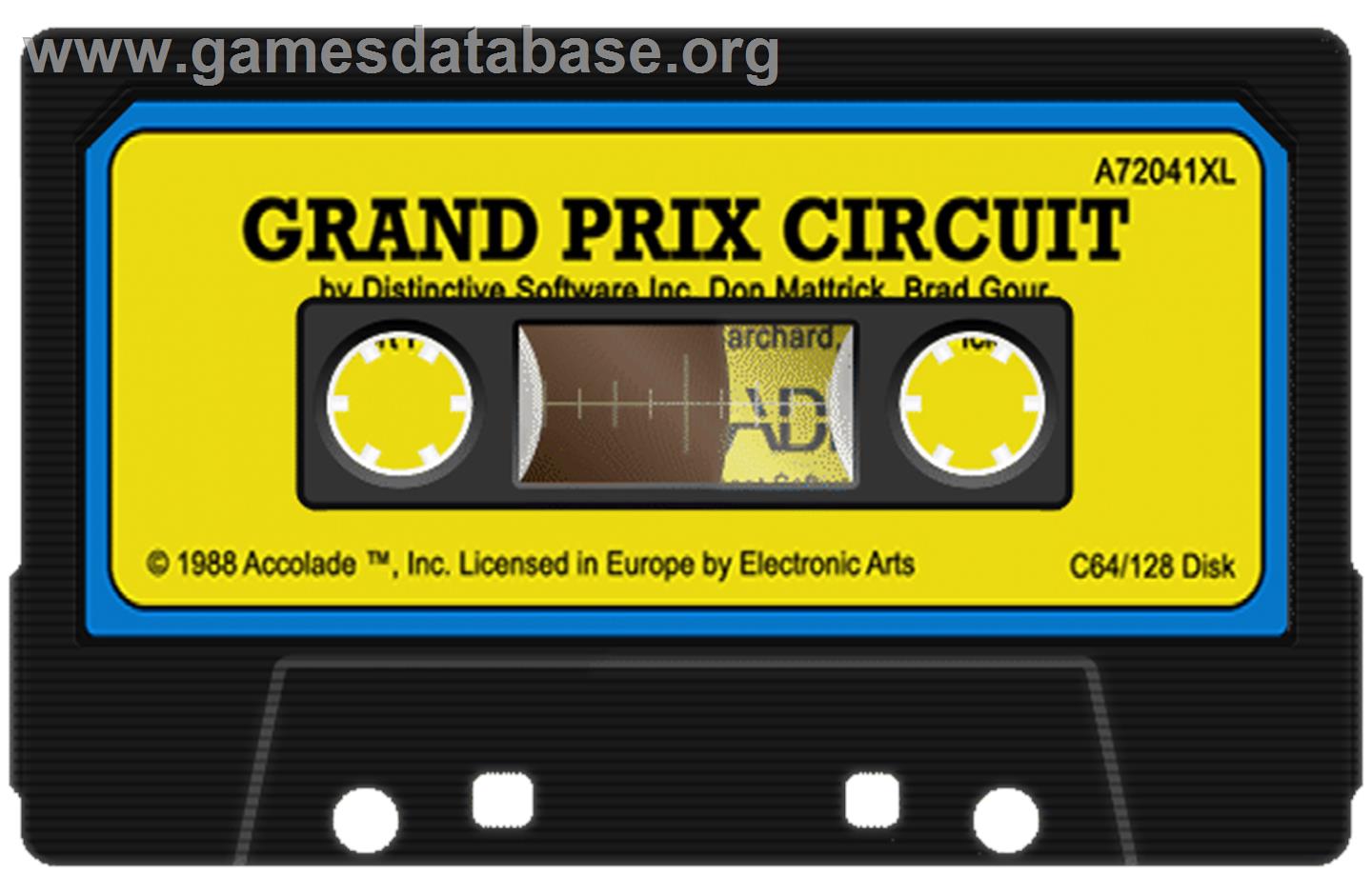 Grand Prix Circuit - Commodore 64 - Artwork - Cartridge