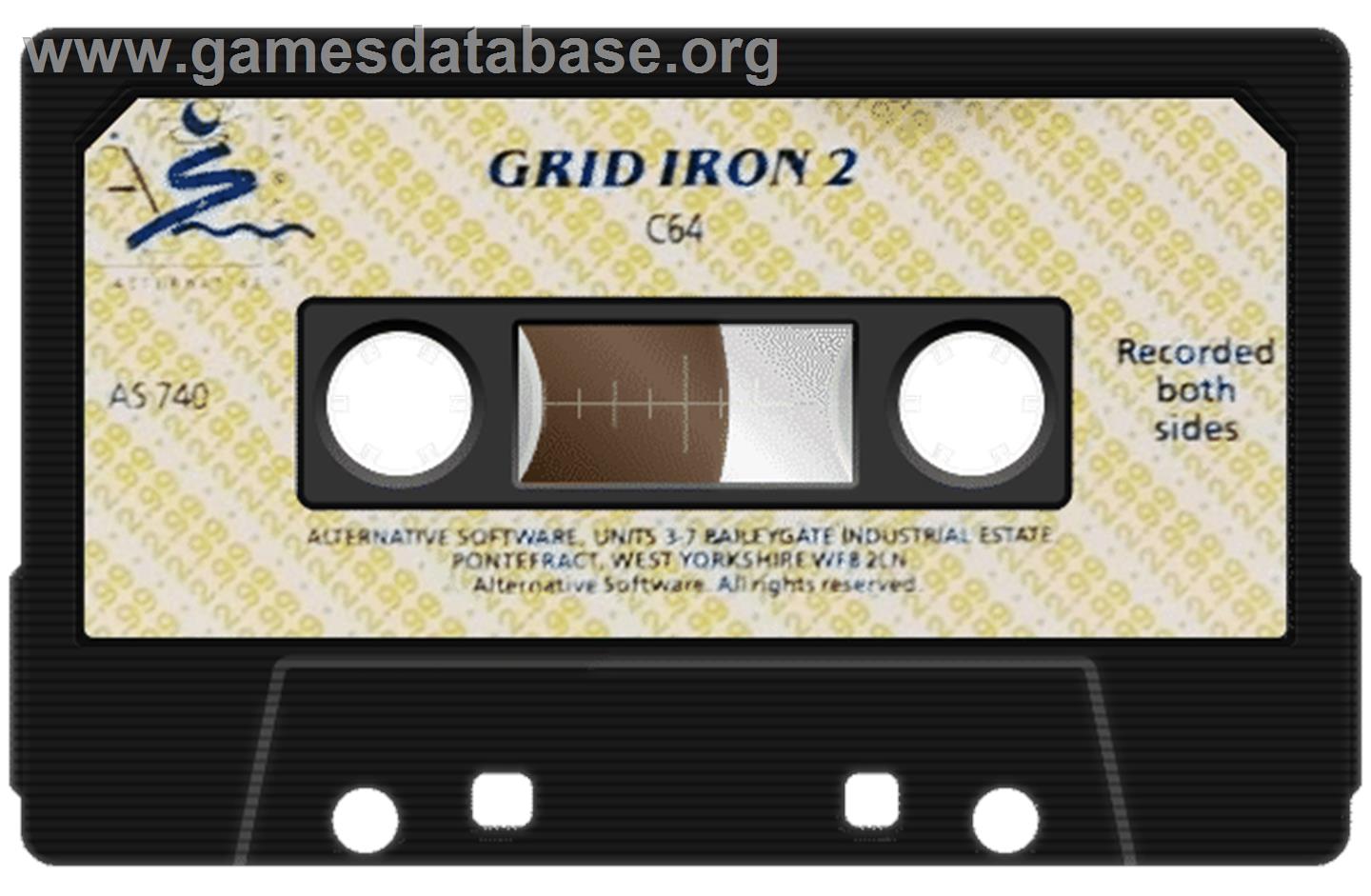 Grid Iron - Commodore 64 - Artwork - Cartridge