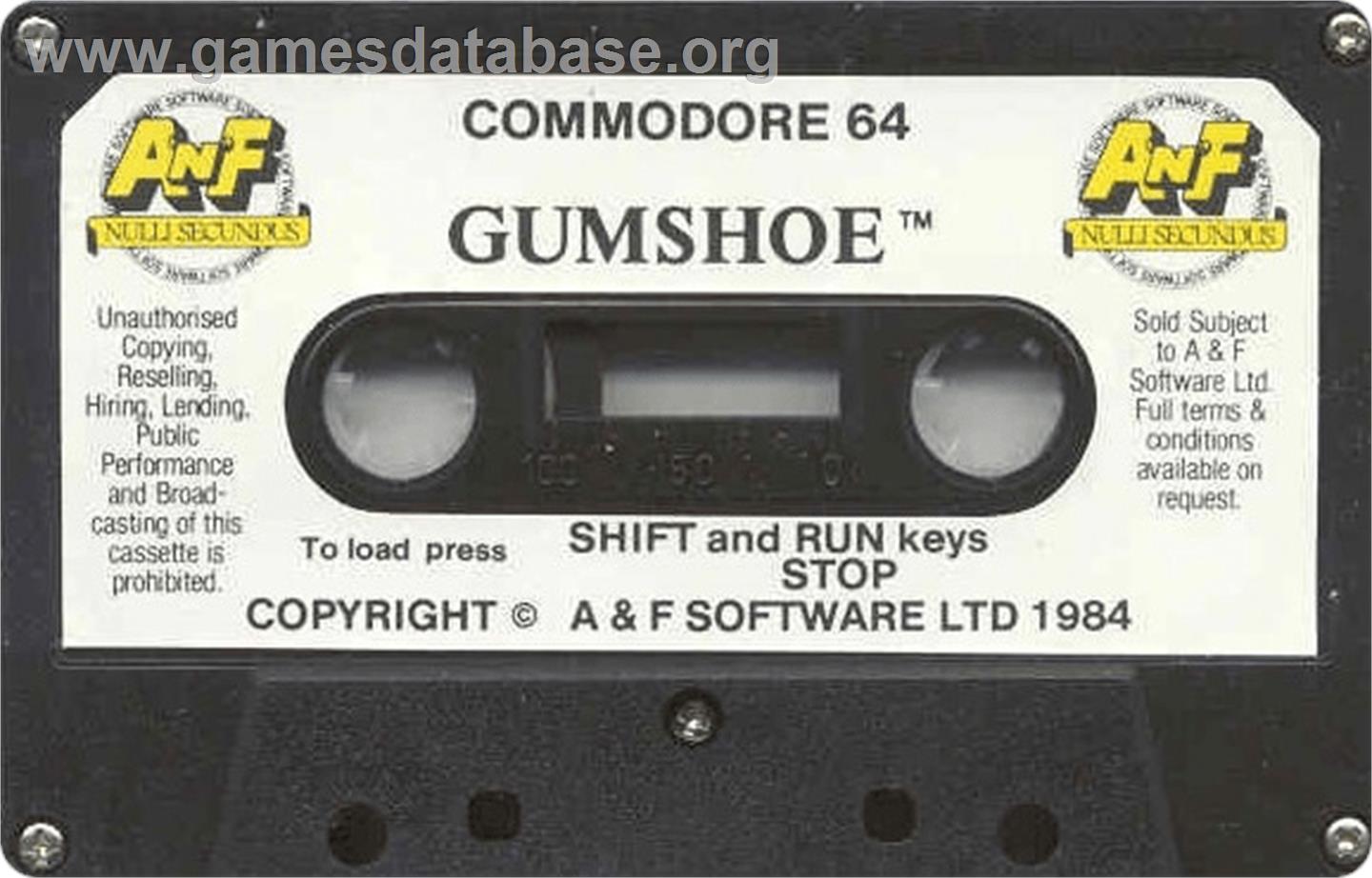 Gumshoe - Commodore 64 - Artwork - Cartridge