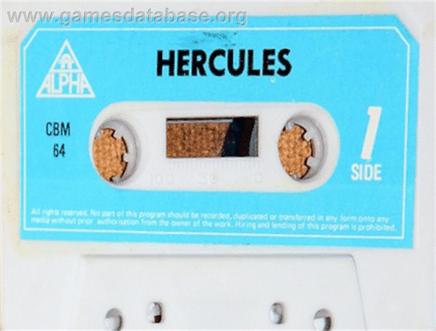 Hercules: Slayer of the Damned - Commodore 64 - Artwork - Cartridge