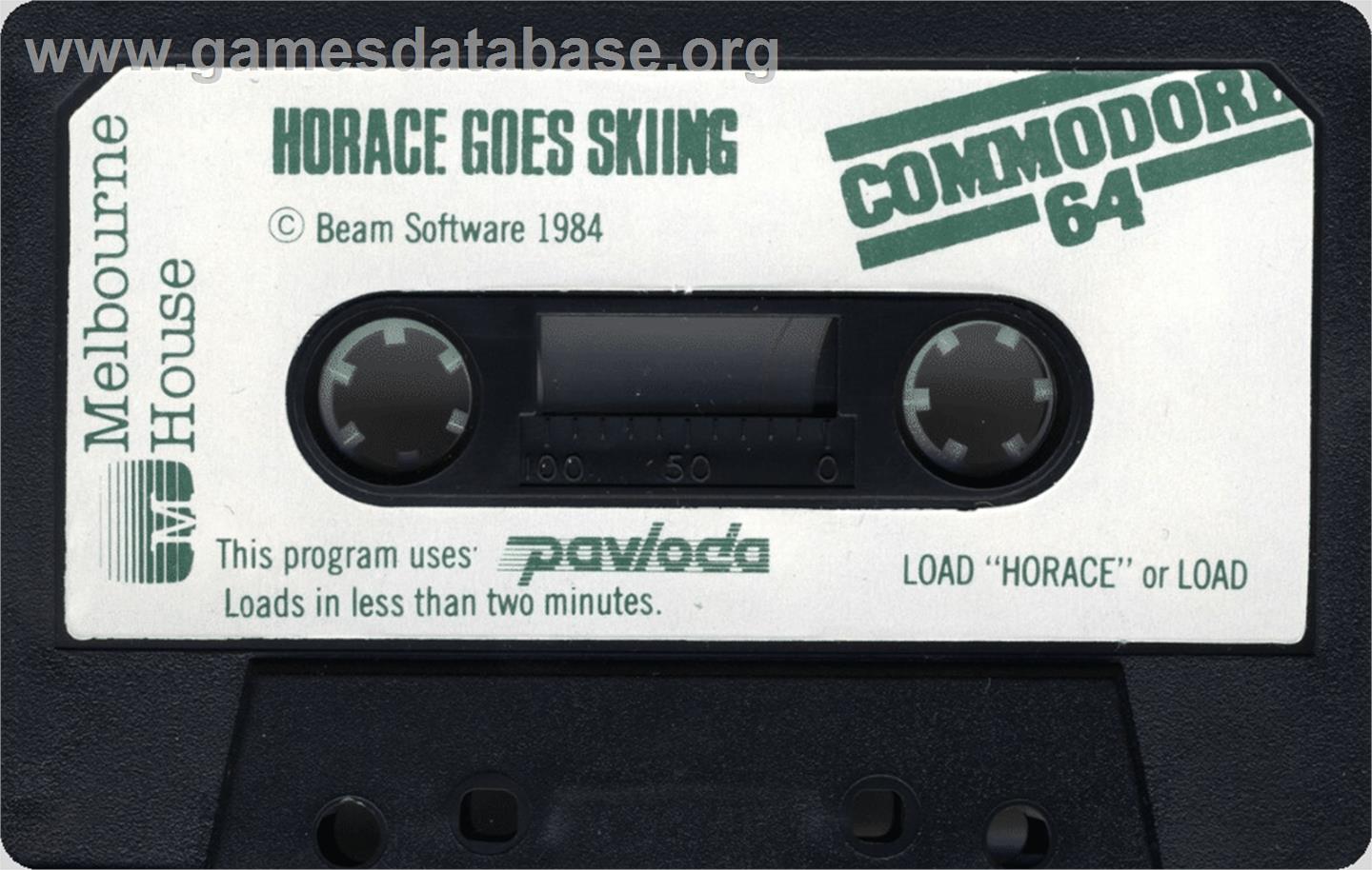 Horace Goes Skiing - Commodore 64 - Artwork - Cartridge