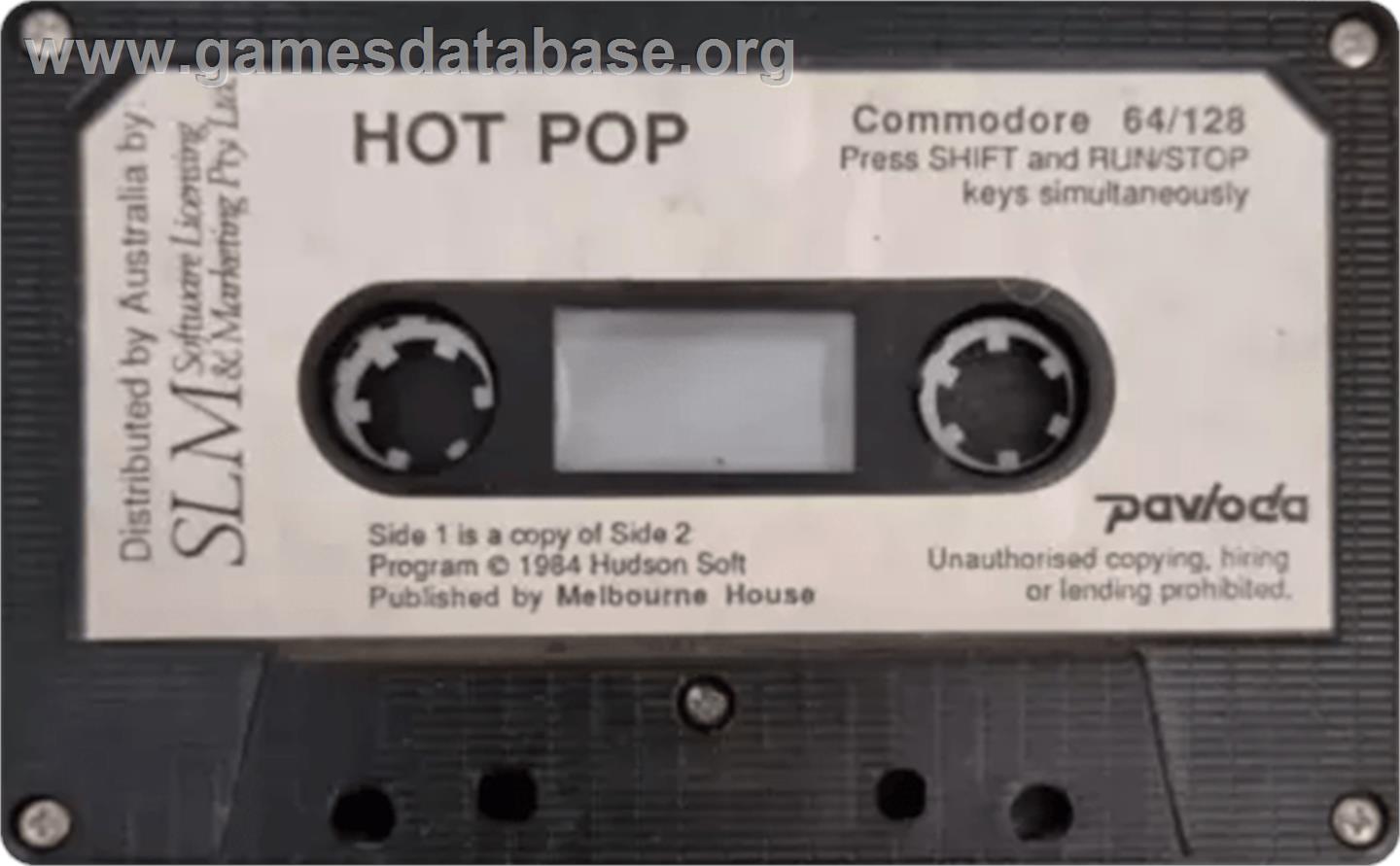 Hot Pop - Commodore 64 - Artwork - Cartridge