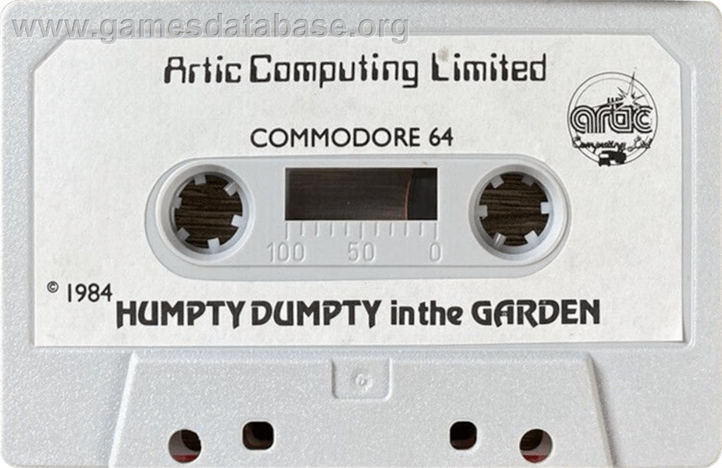 Humpty Dumpty in the Garden - Commodore 64 - Artwork - Cartridge
