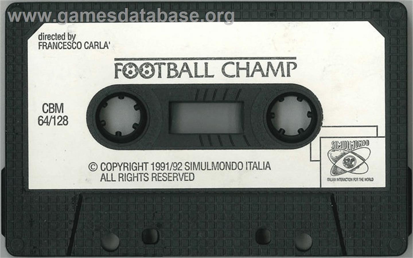 I Play: Football Champ. - Commodore 64 - Artwork - Cartridge