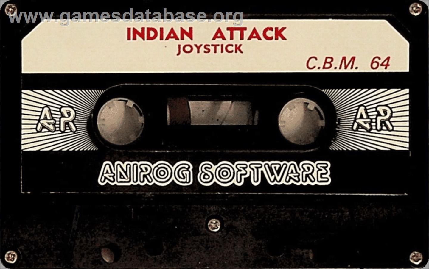Indian Attack - Commodore 64 - Artwork - Cartridge