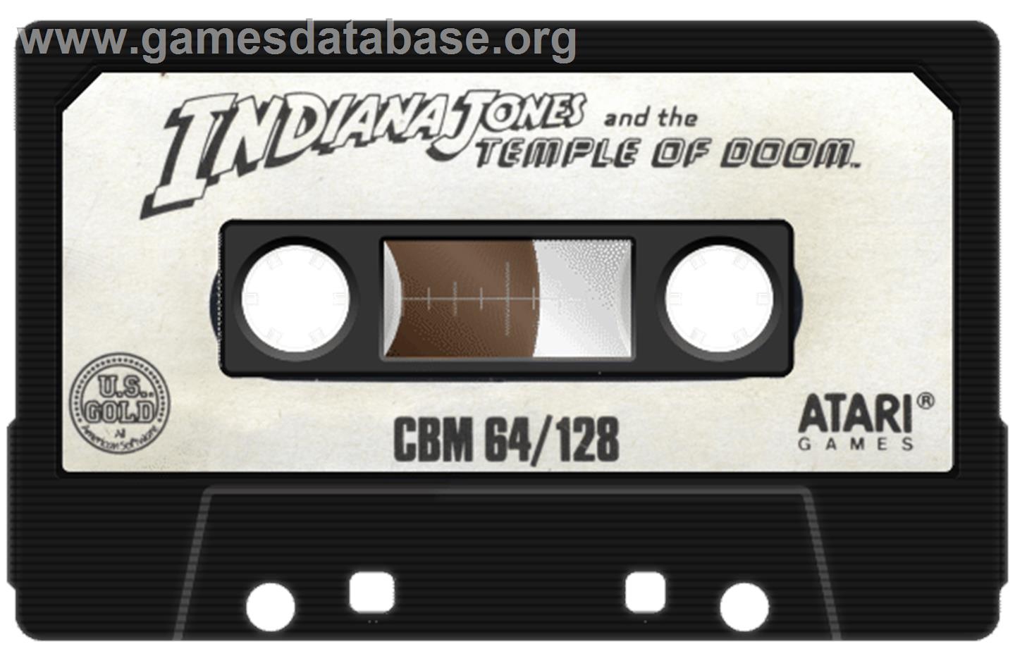 Indiana Jones and the Temple of Doom - Commodore 64 - Artwork - Cartridge