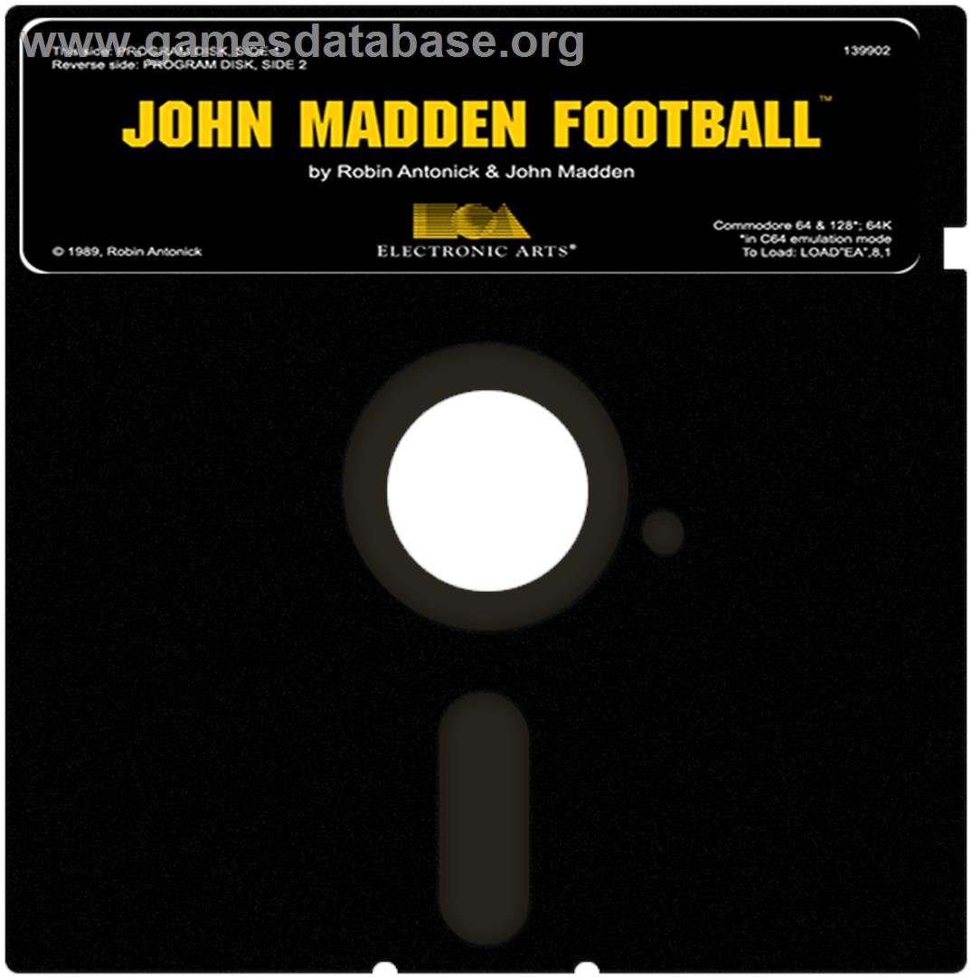 John Madden Football - Commodore 64 - Artwork - Cartridge