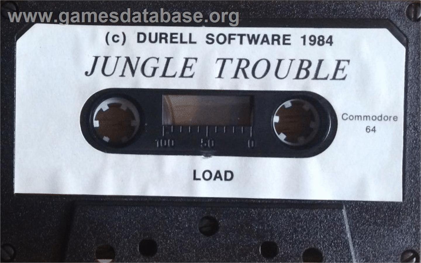 Jungle Trouble - Commodore 64 - Artwork - Cartridge
