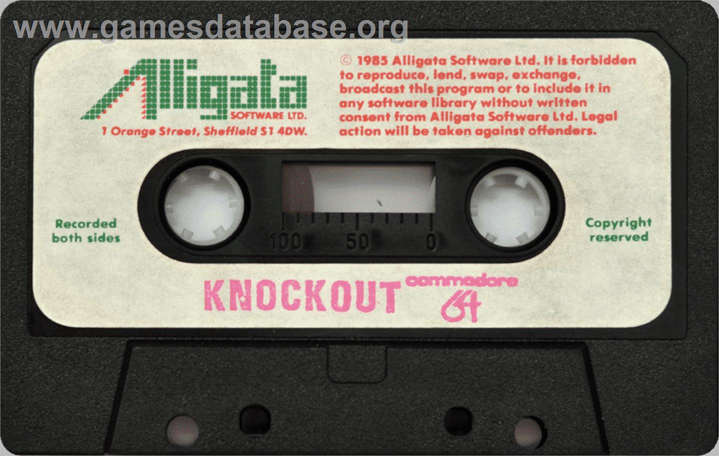 Knockout (1985) - Commodore 64 - Artwork - Cartridge