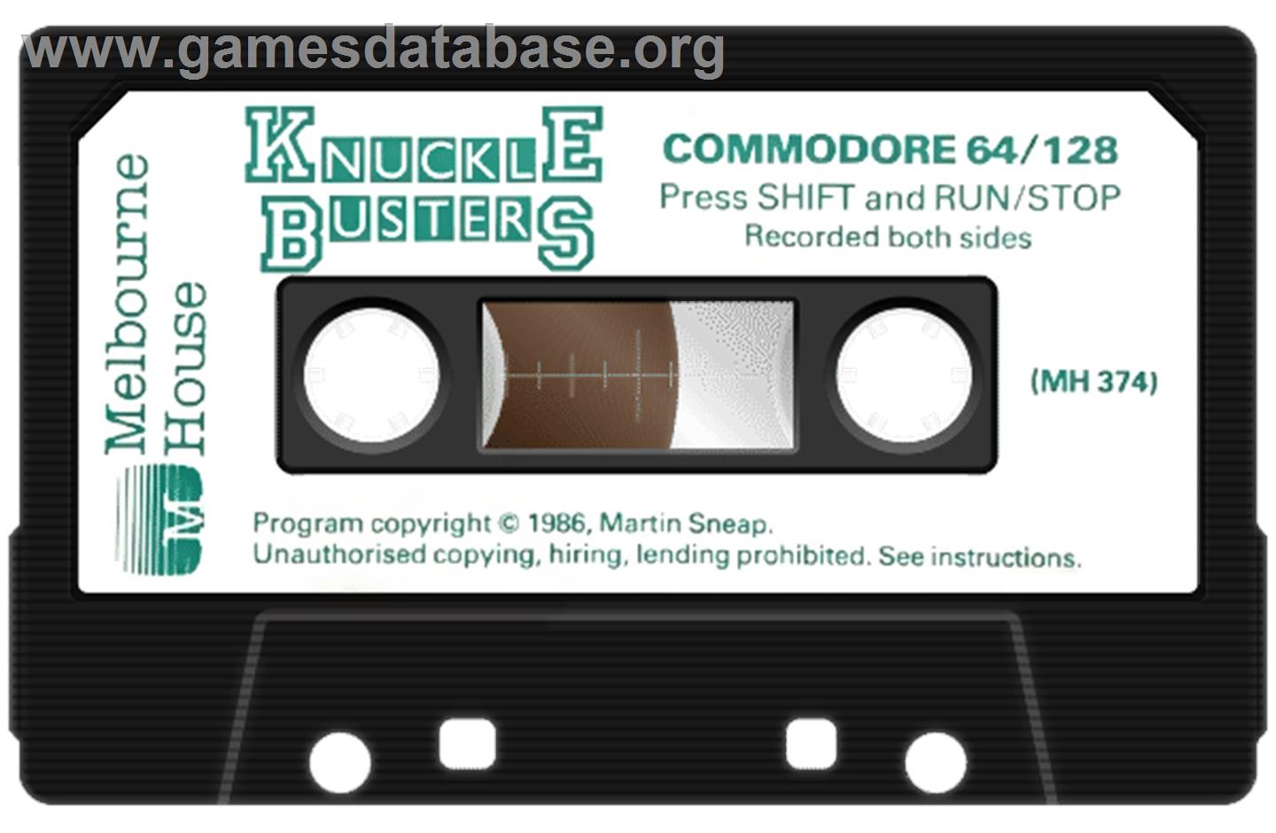 Knuckle Busters - Commodore 64 - Artwork - Cartridge