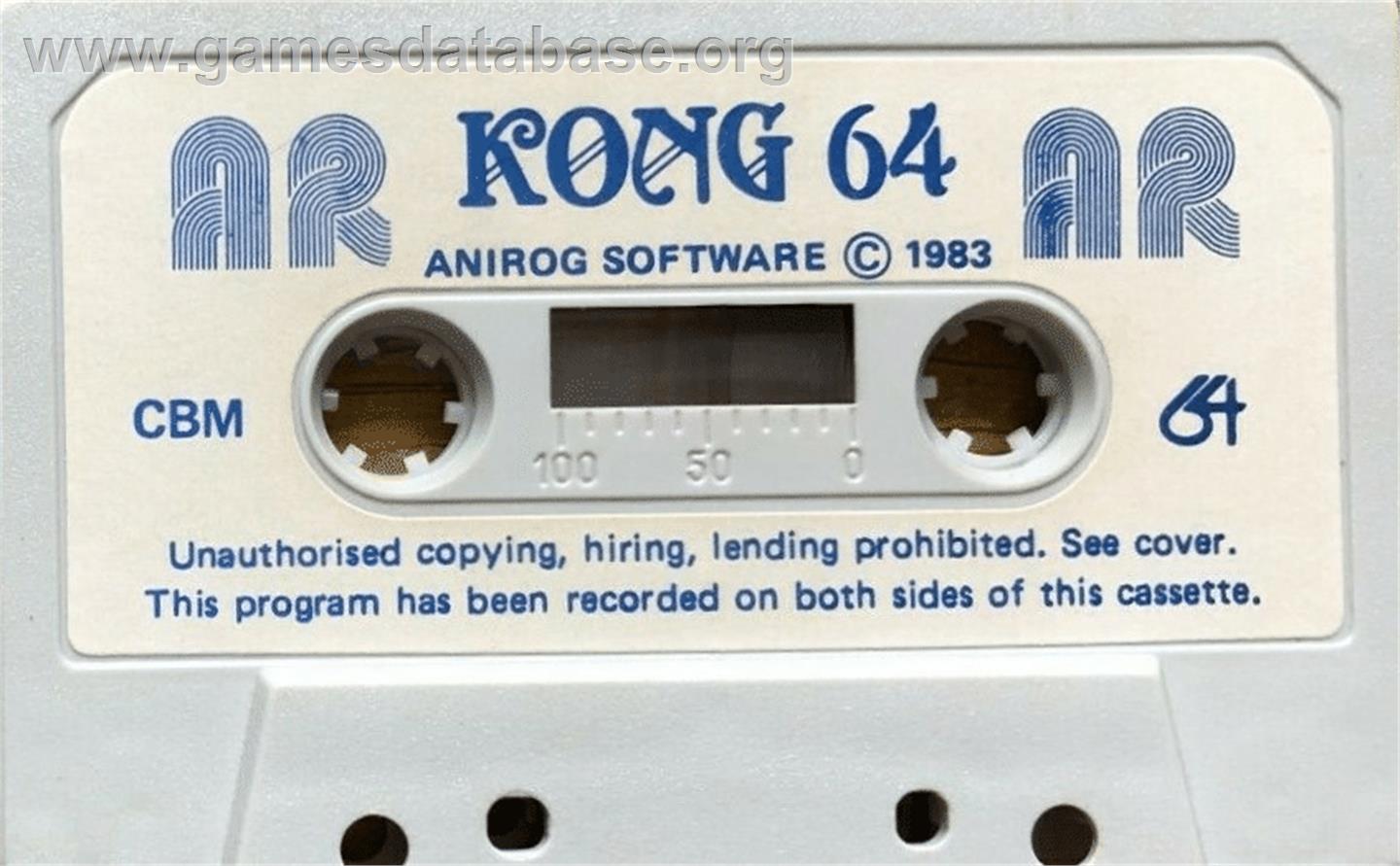 Kong (Keypunch Software) - Commodore 64 - Artwork - Cartridge