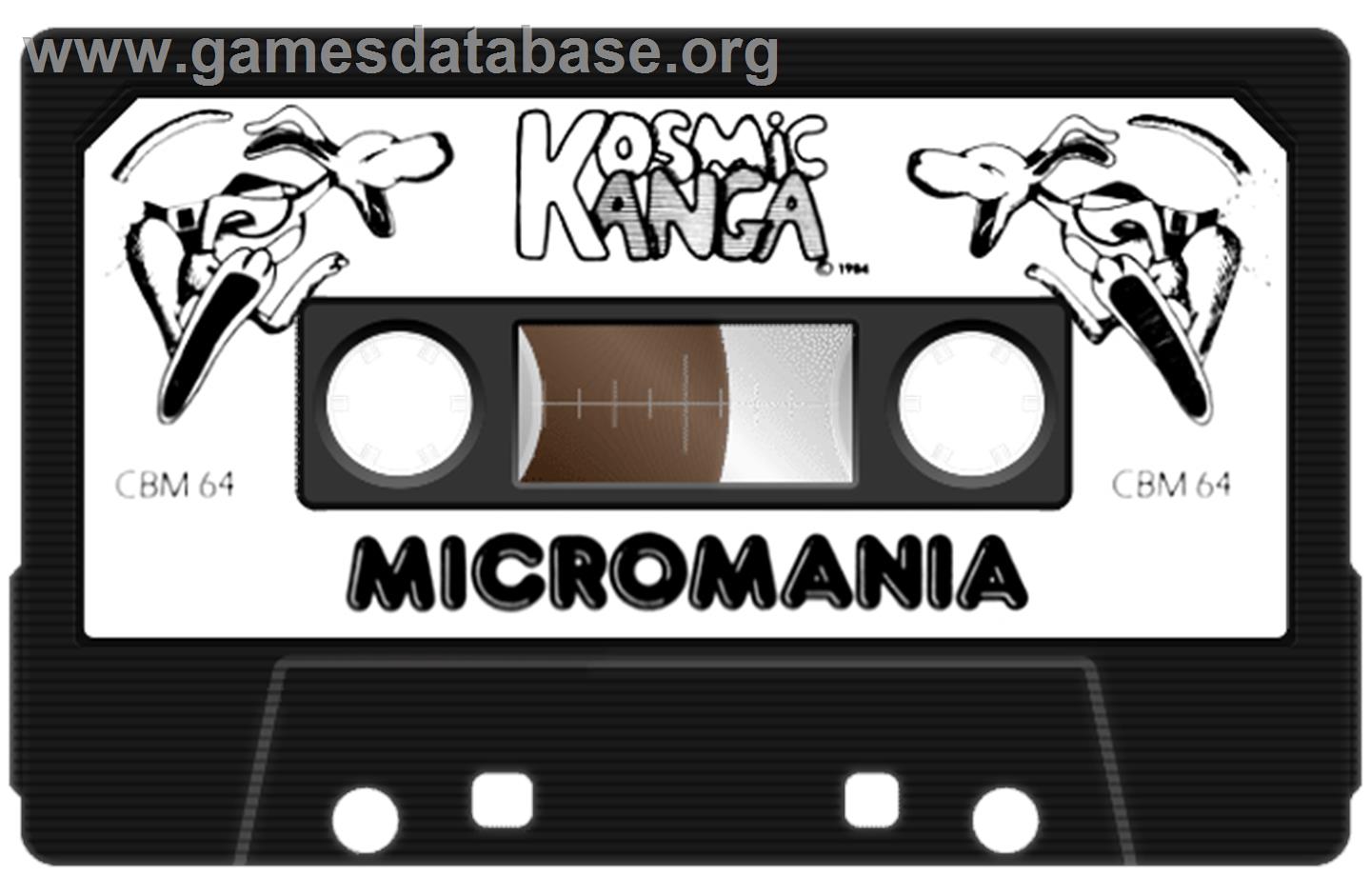 Kosmic Kanga - Commodore 64 - Artwork - Cartridge