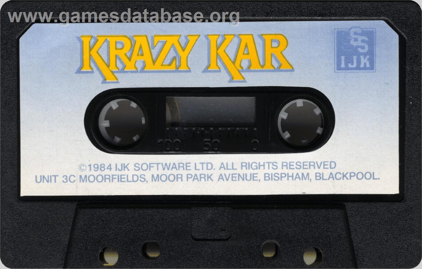 Krazy Kar - Commodore 64 - Artwork - Cartridge