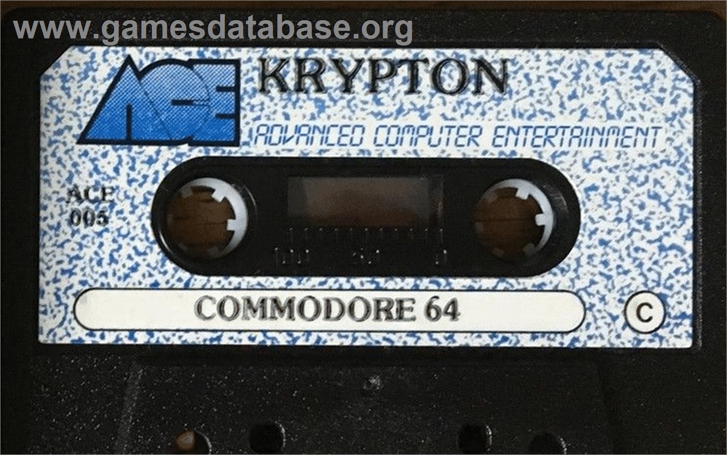 Krypton (ACE) - Commodore 64 - Artwork - Cartridge
