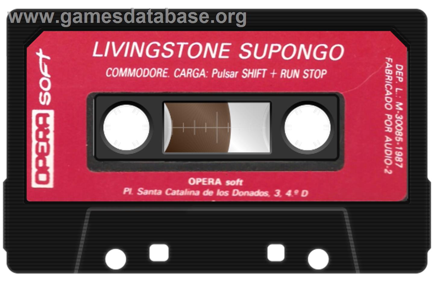 Livingstone, I Presume? - Commodore 64 - Artwork - Cartridge