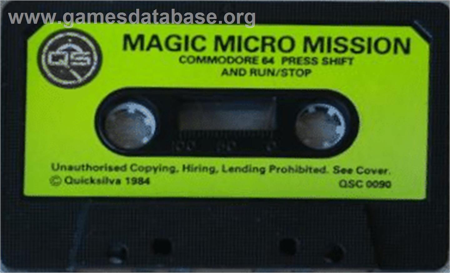 Magic Micro Mission - Commodore 64 - Artwork - Cartridge