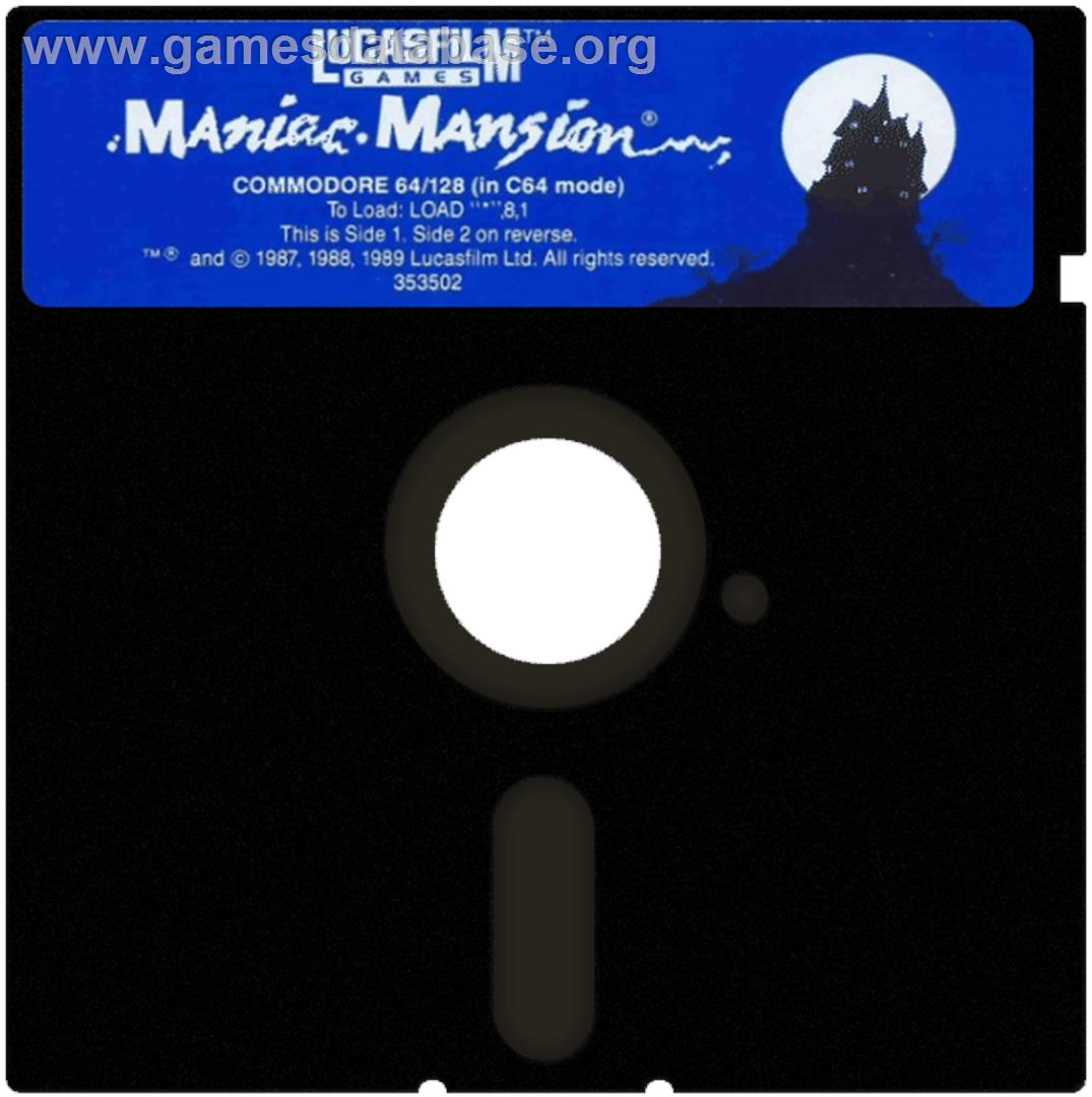 Maniac Mansion - Commodore 64 - Artwork - Cartridge