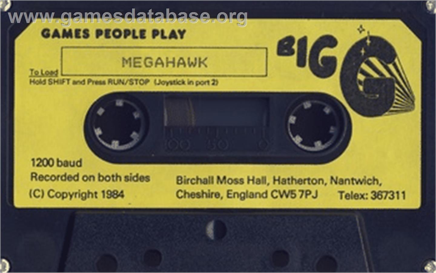 Megahawk - Commodore 64 - Artwork - Cartridge