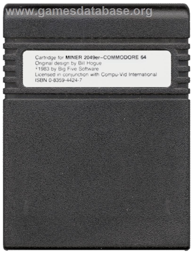 Miner 2049er - Commodore 64 - Artwork - Cartridge