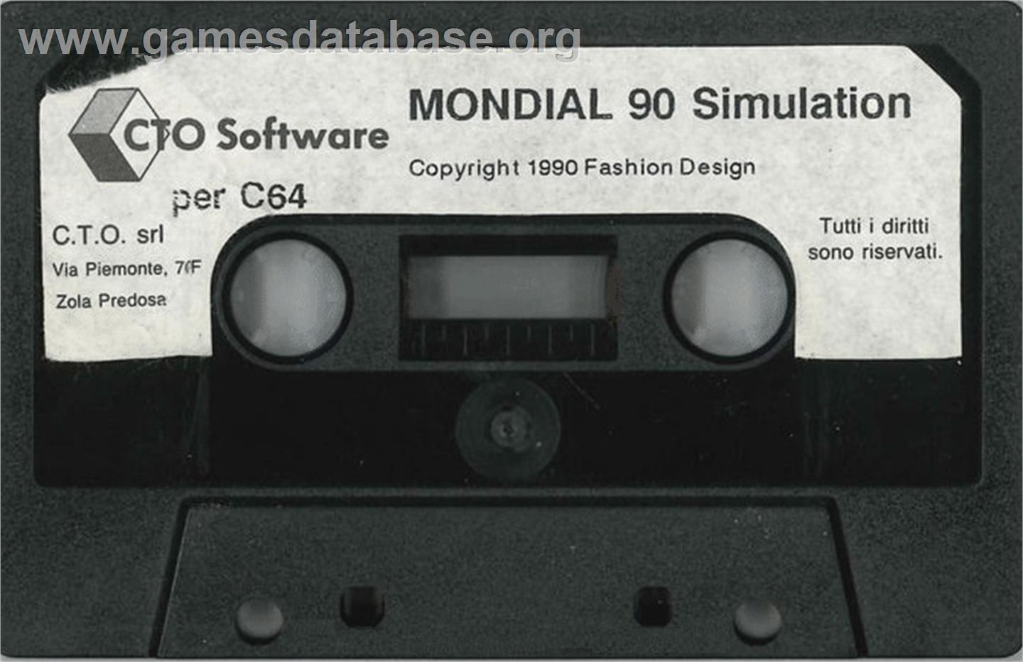 Mondial Simulation 1990 - Commodore 64 - Artwork - Cartridge