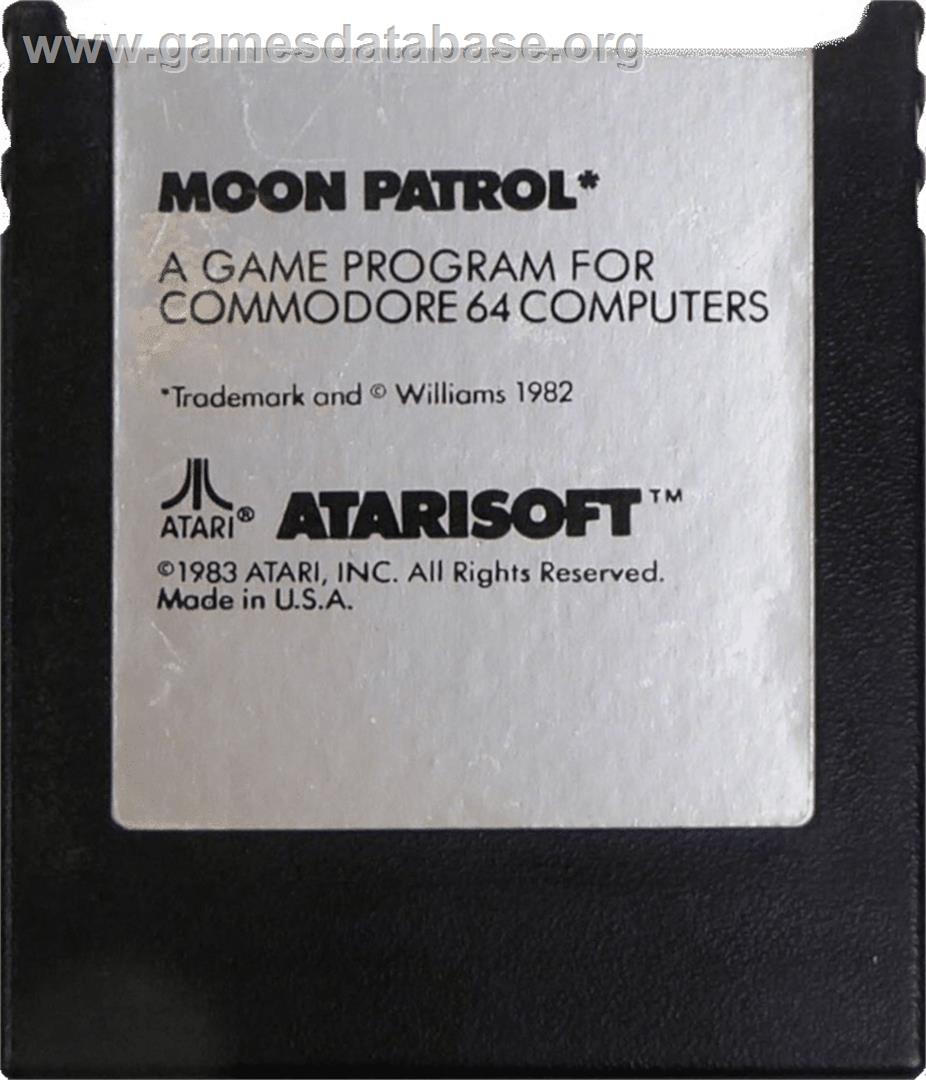 Moon Patrol (Avalon Hill) - Commodore 64 - Artwork - Cartridge