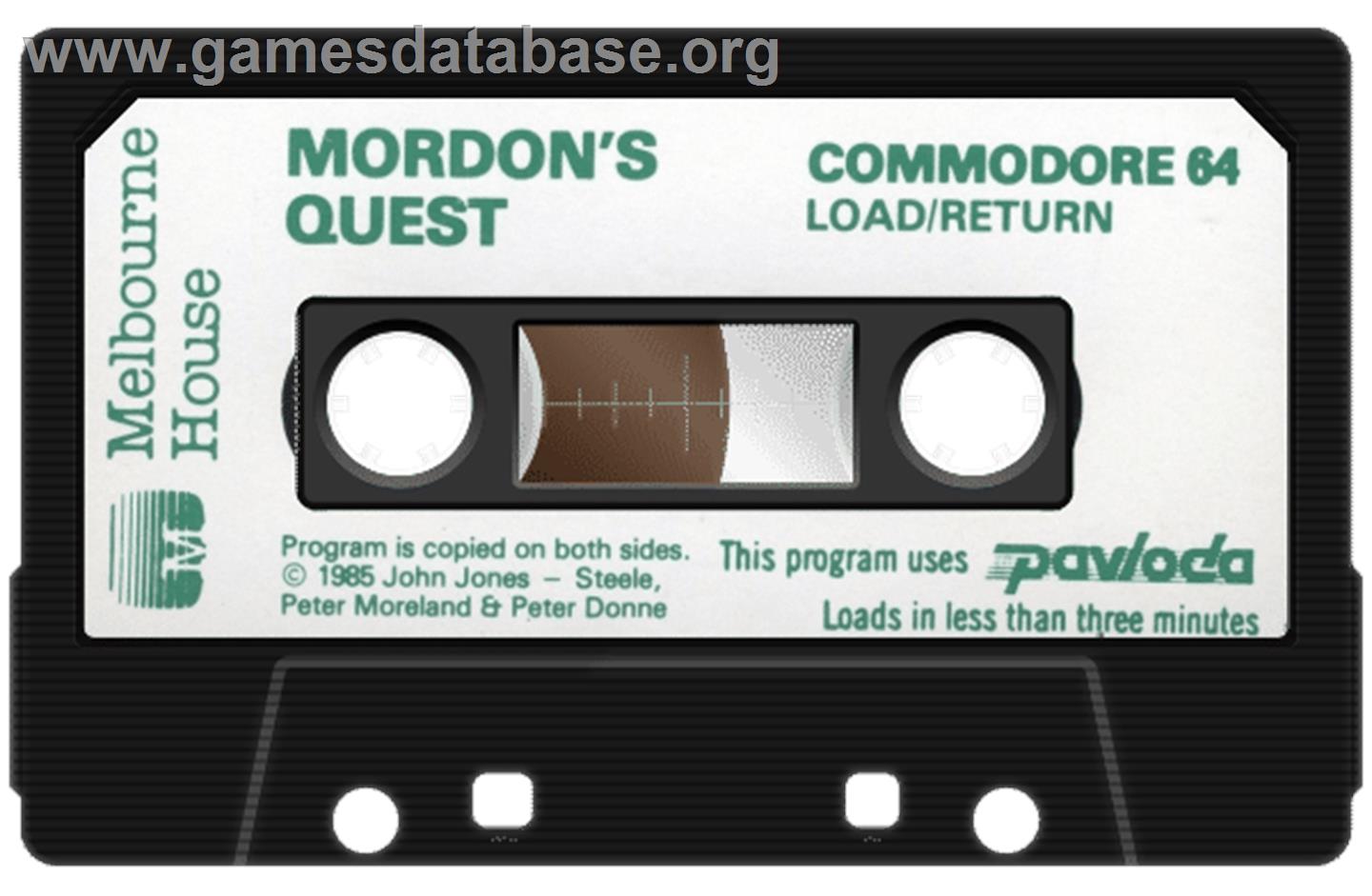 Mordon's Quest - Commodore 64 - Artwork - Cartridge
