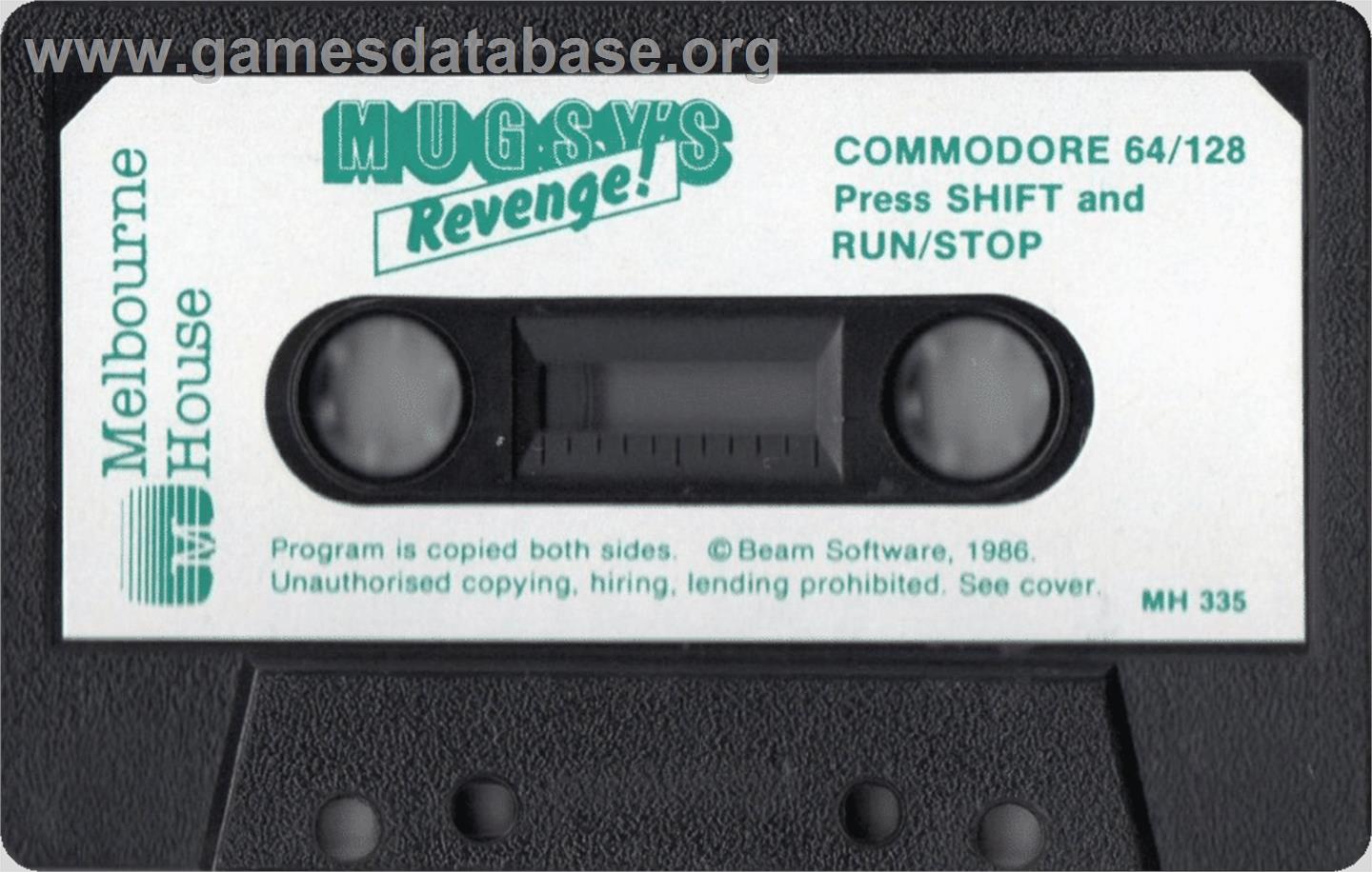 Mugsy's Revenge - Commodore 64 - Artwork - Cartridge