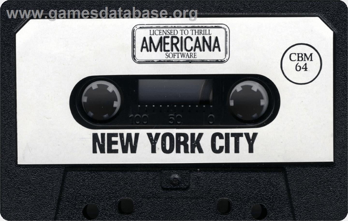 New York City - Commodore 64 - Artwork - Cartridge