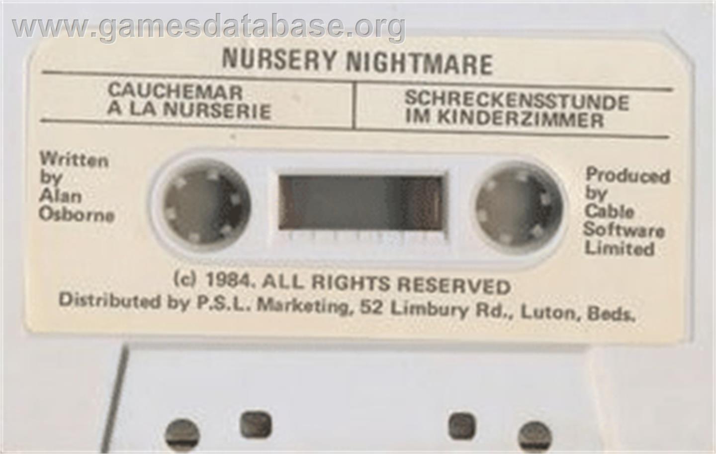 Nursery Nightmare - Commodore 64 - Artwork - Cartridge