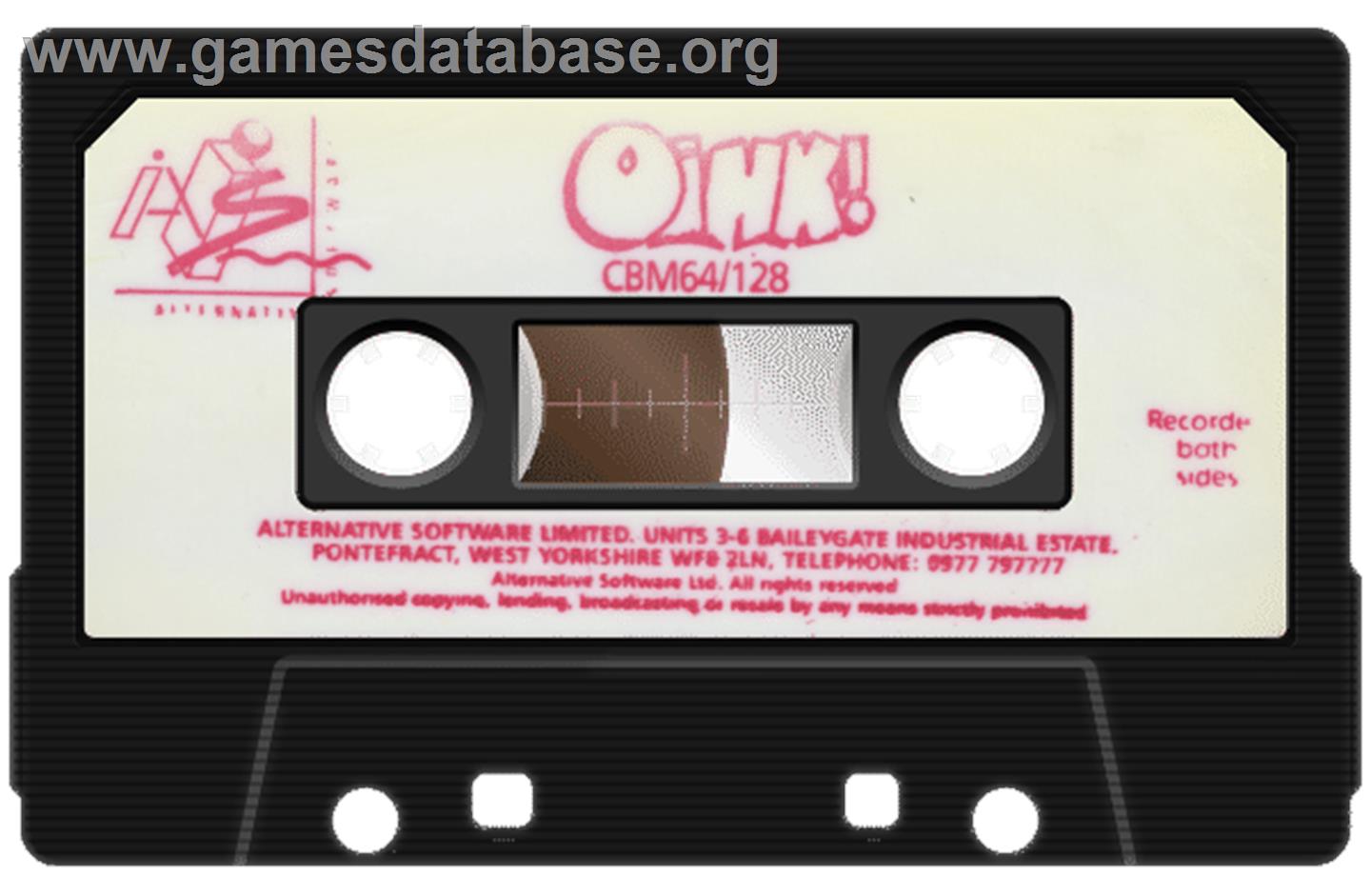 Oink! - Commodore 64 - Artwork - Cartridge
