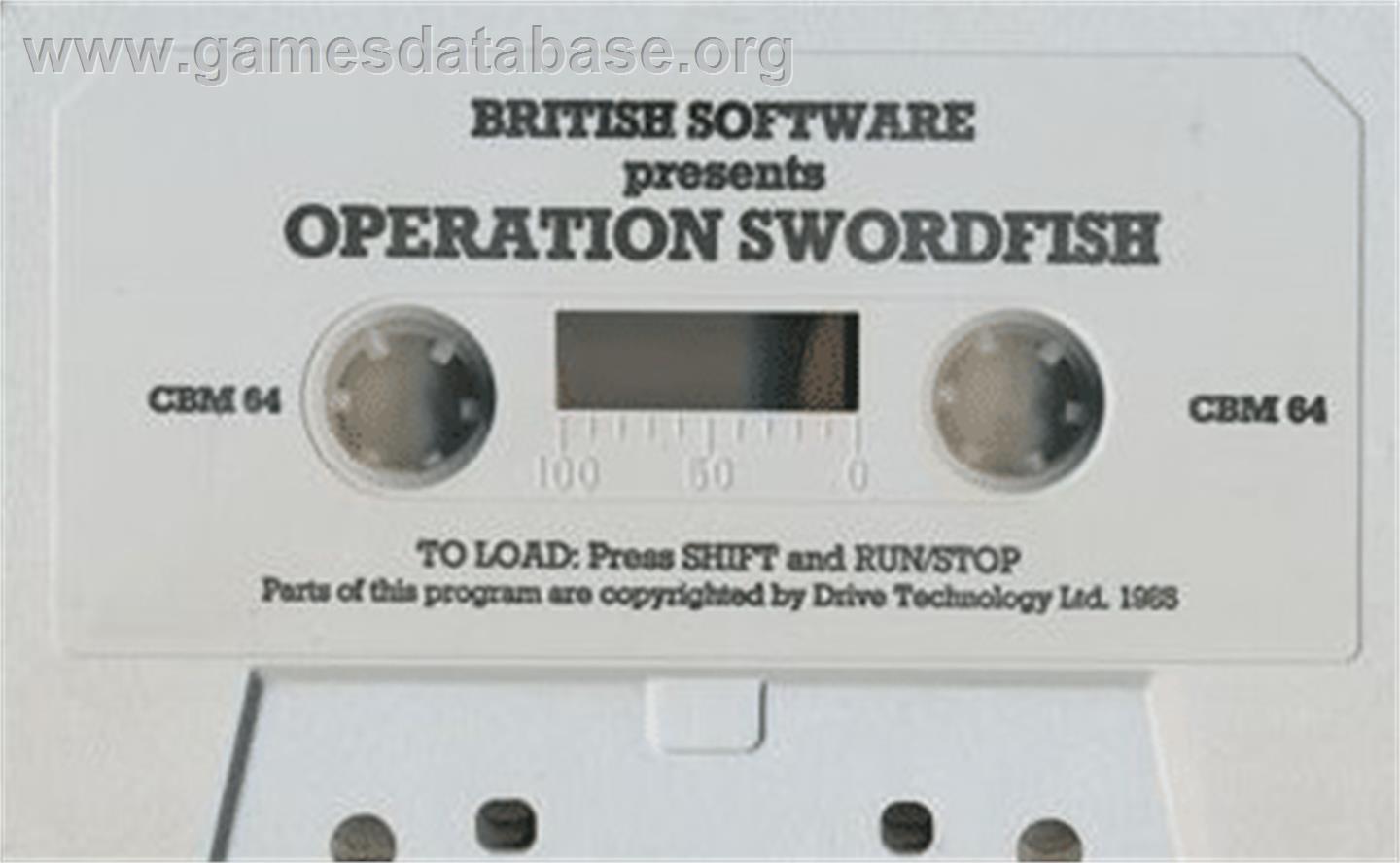 Operation Swordfish - Commodore 64 - Artwork - Cartridge