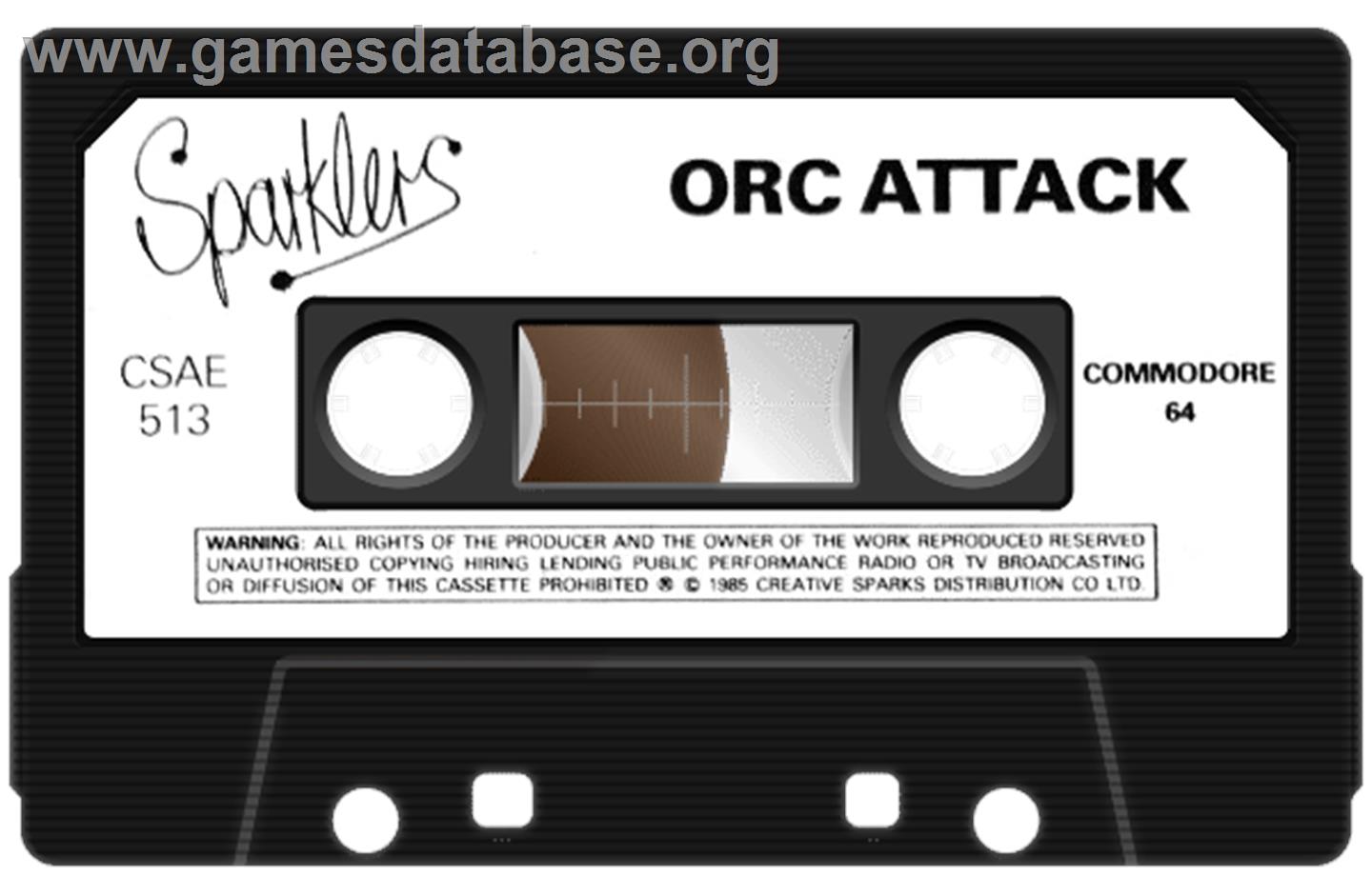 Orc Attack - Commodore 64 - Artwork - Cartridge