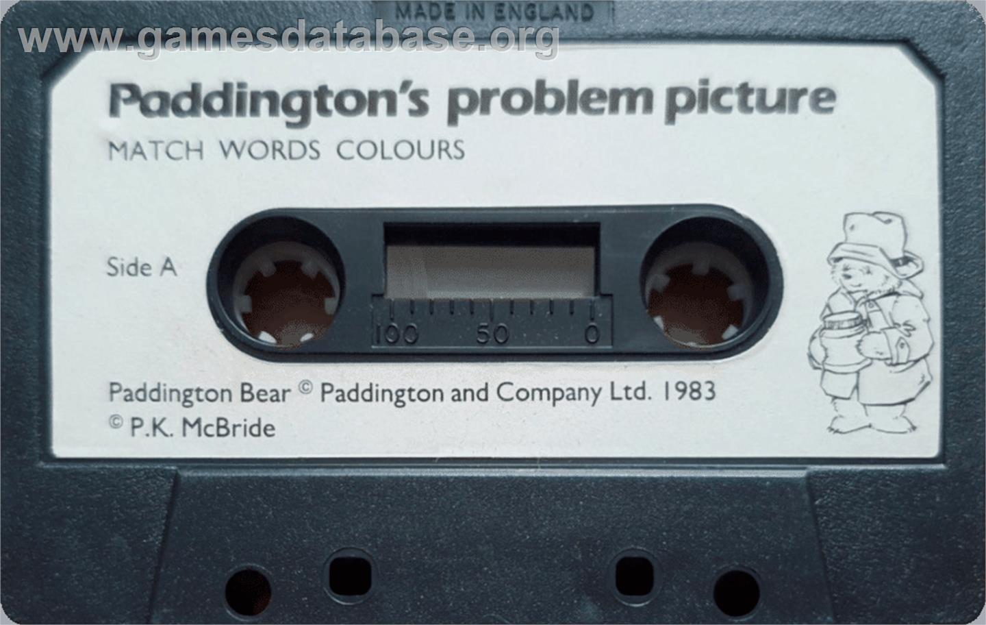 Paddington's Problem Picture - Commodore 64 - Artwork - Cartridge