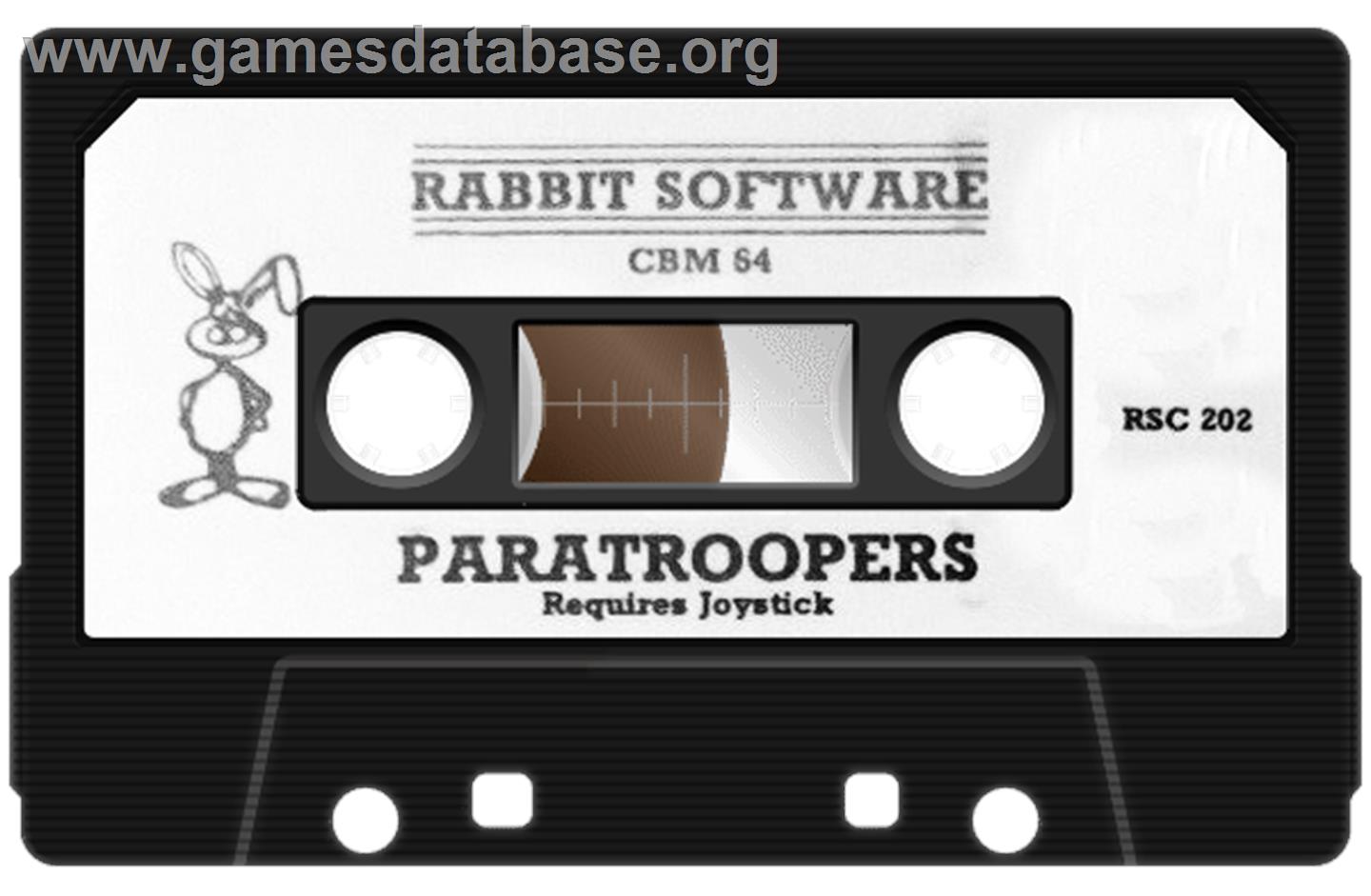 Paratroopers - Commodore 64 - Artwork - Cartridge