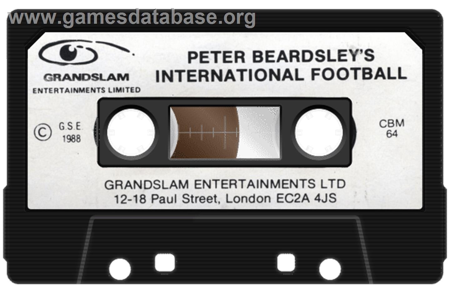Peter Beardsley's International Football - Commodore 64 - Artwork - Cartridge