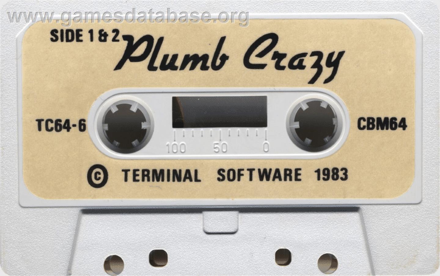 Plumb Crazy - Commodore 64 - Artwork - Cartridge