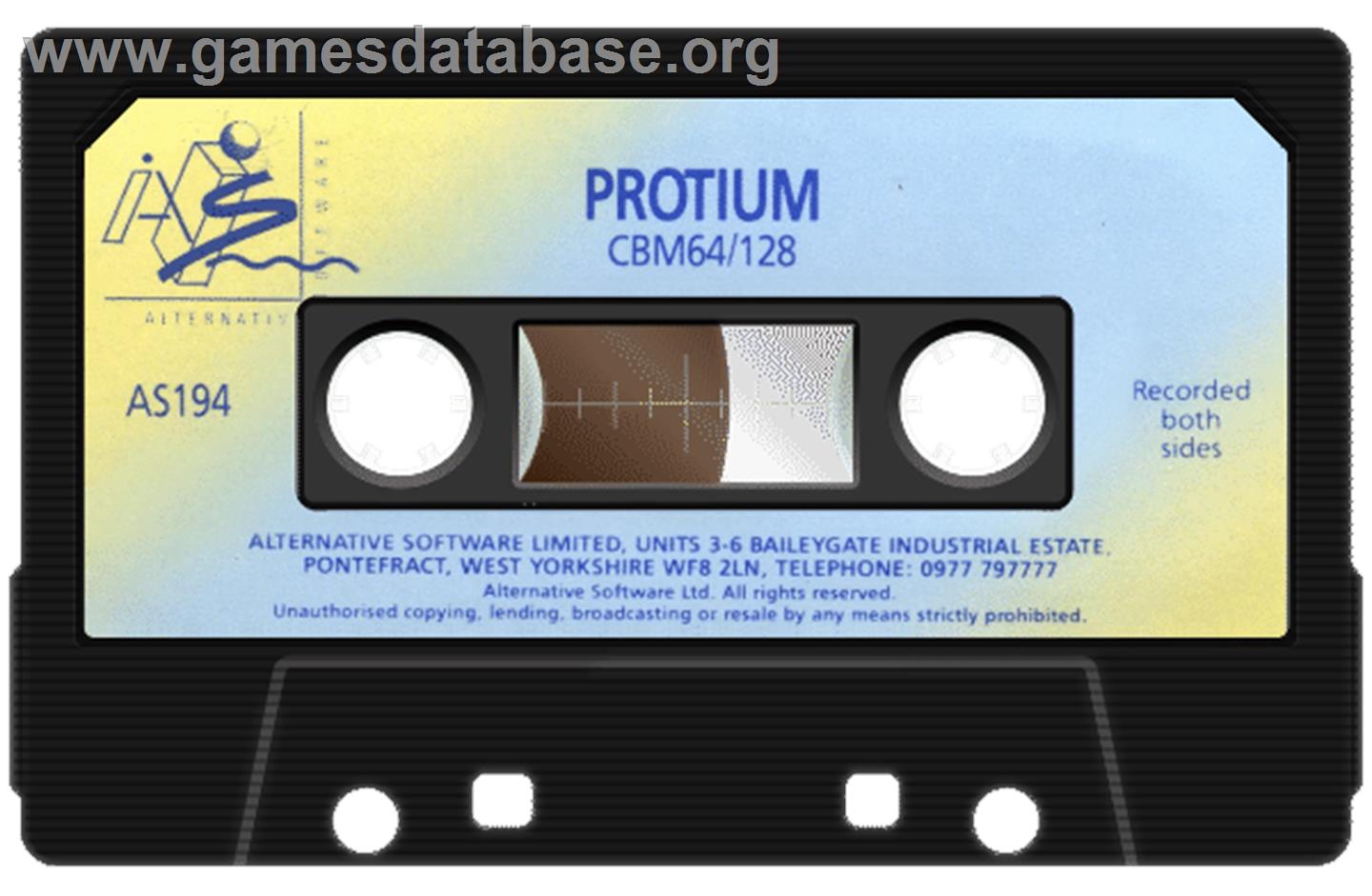 Protium - Commodore 64 - Artwork - Cartridge