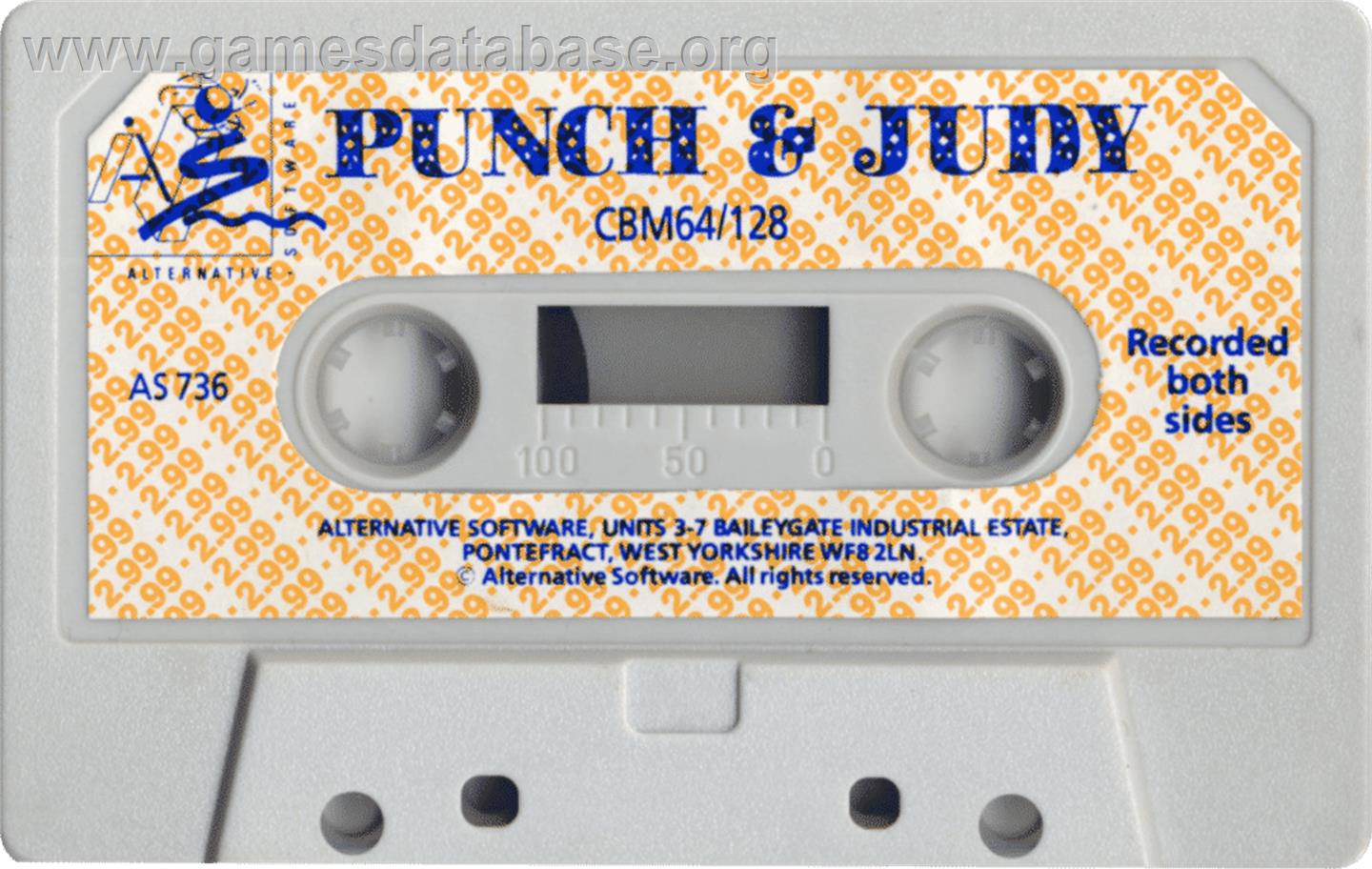 Punch And Judy - Commodore 64 - Artwork - Cartridge