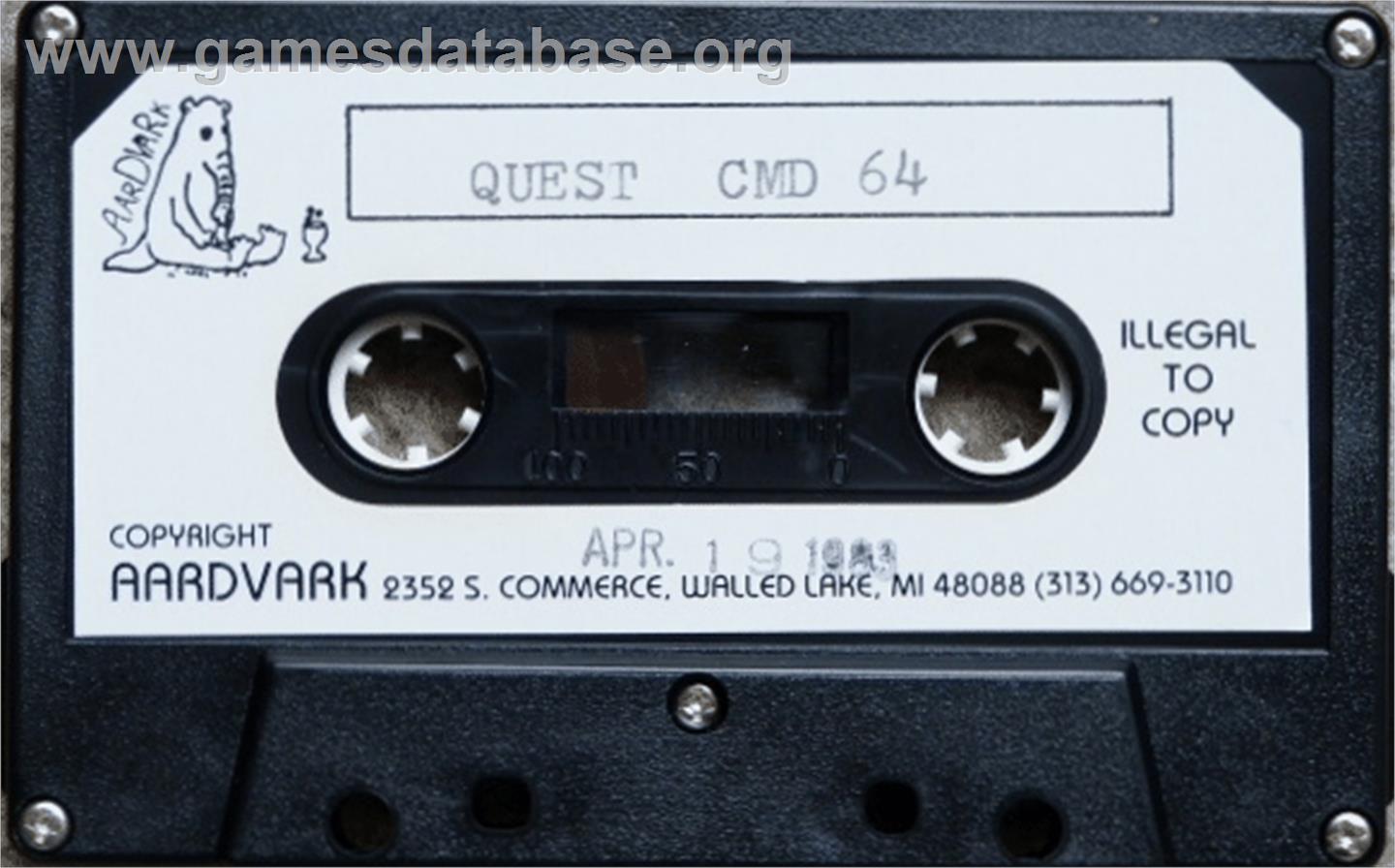 Quest - Commodore 64 - Artwork - Cartridge