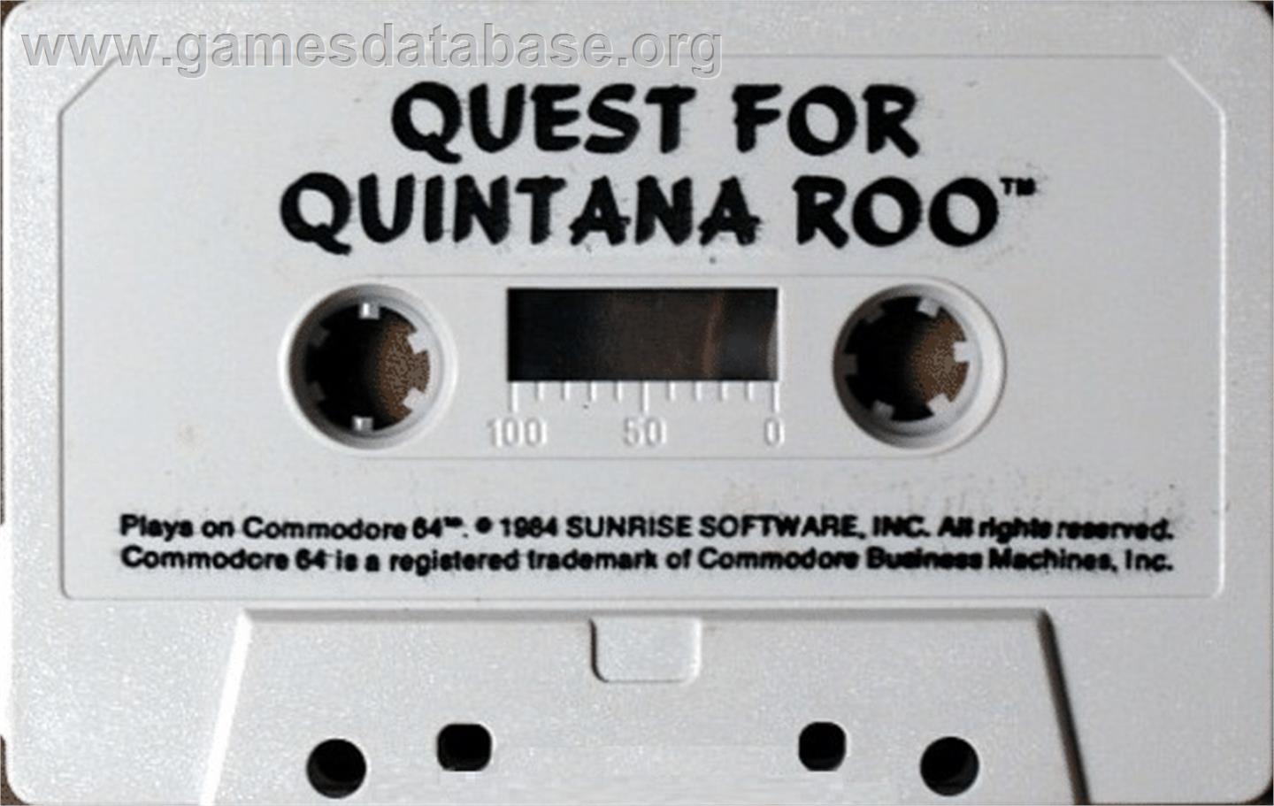 Quest for Quintana Roo - Commodore 64 - Artwork - Cartridge