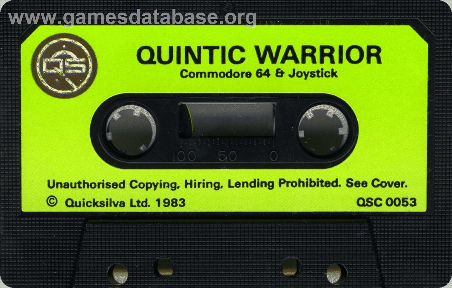 Quintic Warrior - Commodore 64 - Artwork - Cartridge