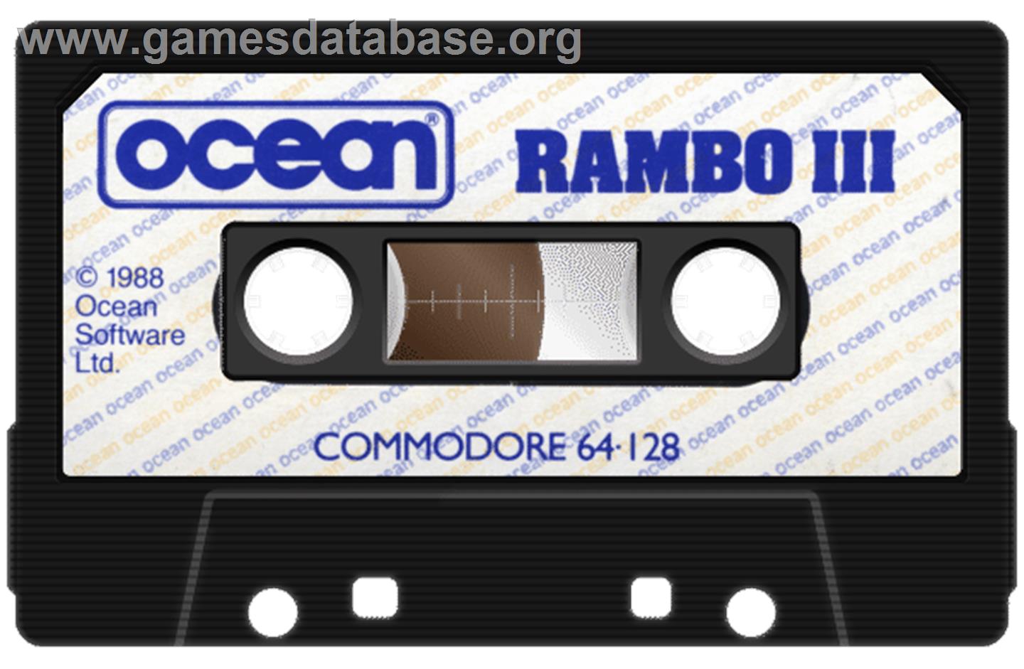 Rambo III - Commodore 64 - Artwork - Cartridge