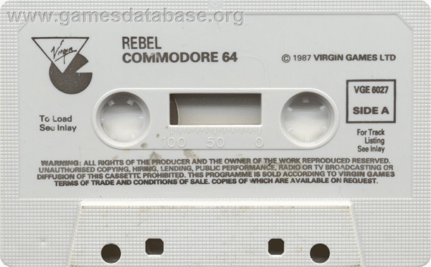 Rebel - Commodore 64 - Artwork - Cartridge