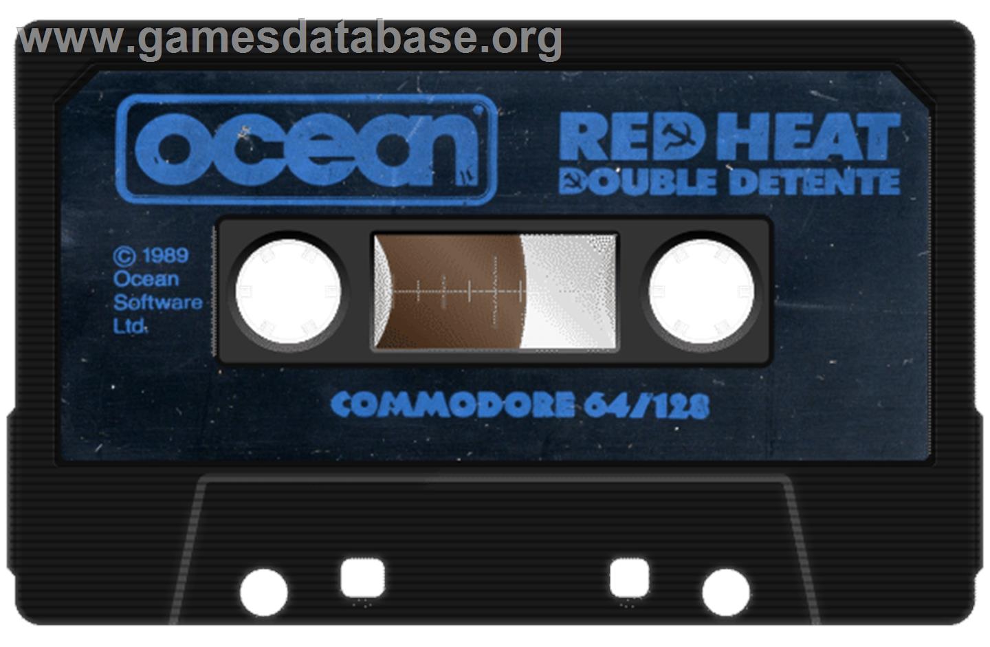 Red Heat - Commodore 64 - Artwork - Cartridge