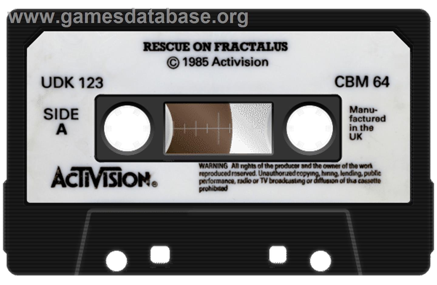 Rescue On Fractalus! - Commodore 64 - Artwork - Cartridge