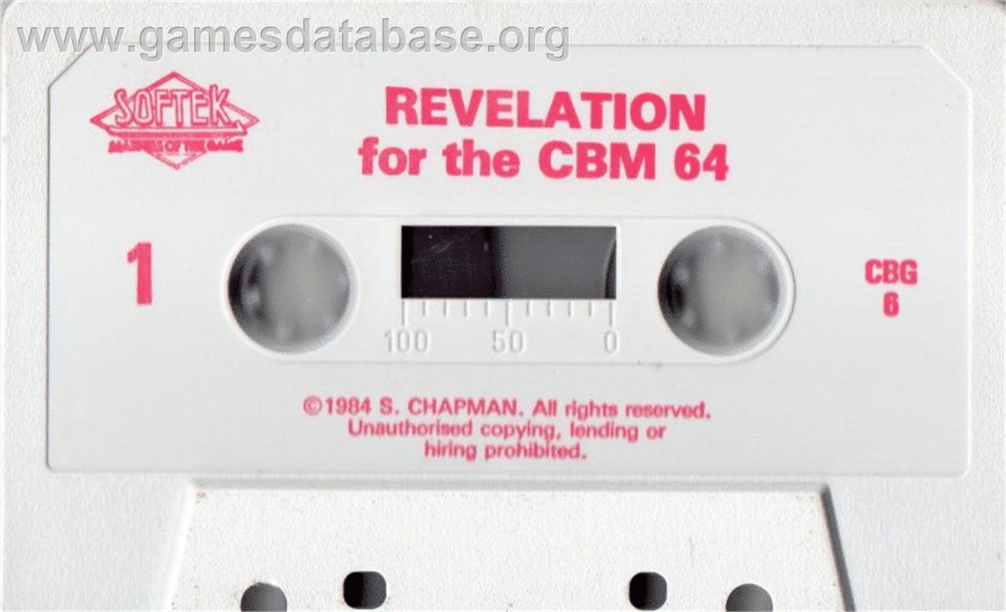 Revelation - Commodore 64 - Artwork - Cartridge