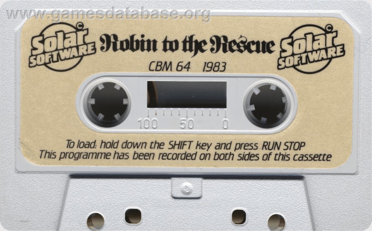 Robin To The Rescue - Commodore 64 - Artwork - Cartridge